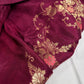 Banarsi Munga Silk Magenta Pink Saree
