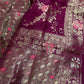 Banarsi Munga Silk Magenta Pink Saree