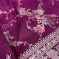 Banarsi Munga Silk Magenta Pink Saree