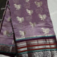 Pure Muga Silk Silver Weaving Lavender Purple Saree