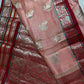 Pure Muga Silk Silver Weaving Lavender Purple Saree