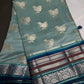 Pure Muga Silk Silver Weaving Blue Saree
