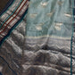 Pure Muga Silk Silver Weaving Blue Saree