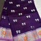 Pure Muga Silk Silver Weaving Lavender Purple Saree