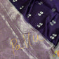 Pure Muga Silk Silver Weaving Lavender Purple Saree
