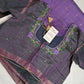 Purple Green Semi Uppada Silk Butta Saree - 
