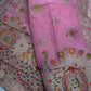 Pink Banarsi Crepe Silk Saree