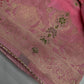 Pink Banarsi Crepe Silk Saree