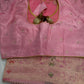 Pink Banarsi Crepe Silk Saree