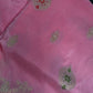 Pink Banarsi Crepe Silk Saree