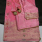 Pink Banarsi Crepe Silk Saree