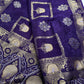 Purple Banarsi Munga Silk Saree