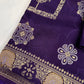Purple Banarsi Munga Silk Saree