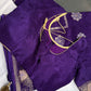 Purple Banarsi Munga Silk Saree