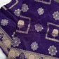 Purple Banarsi Munga Silk Saree
