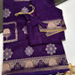 Purple Banarsi Munga Silk Saree