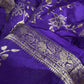 Purple Banarsi Munga Silk Saree