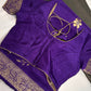 Purple Banarsi Munga Silk Saree