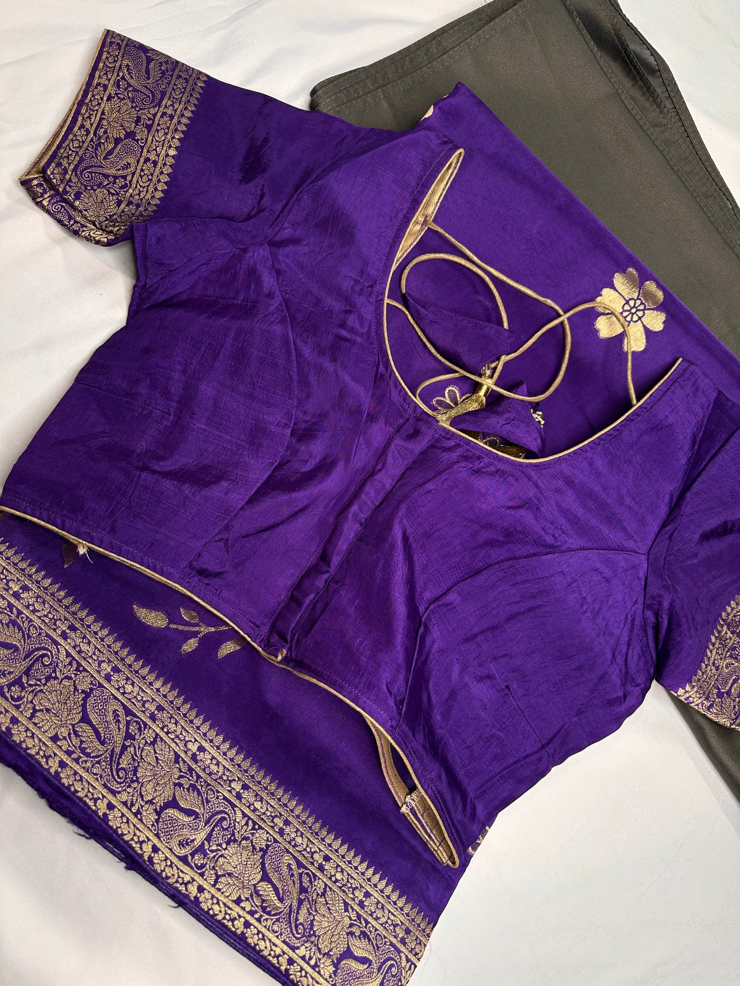 Purple Banarsi Munga Silk Saree