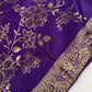 Purple Banarsi Munga Silk Saree