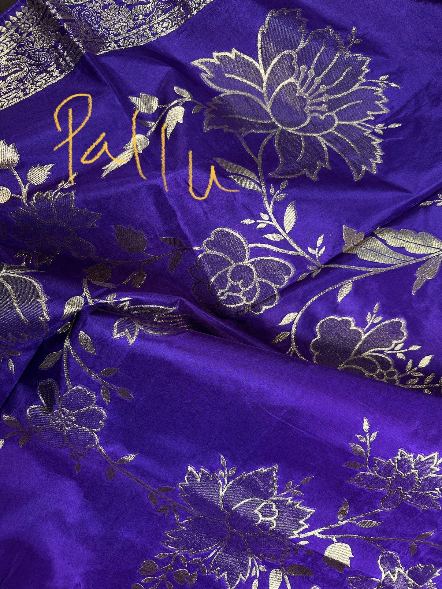 Purple Banarsi Munga Silk Saree