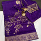 Purple Banarsi Munga Silk Saree