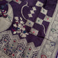 Plum Banarsi Munga Silk Saree