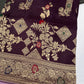 Plum Banarsi Munga Silk Saree
