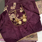 Plum Banarsi Munga Silk Saree
