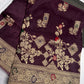 Plum Banarsi Munga Silk Saree