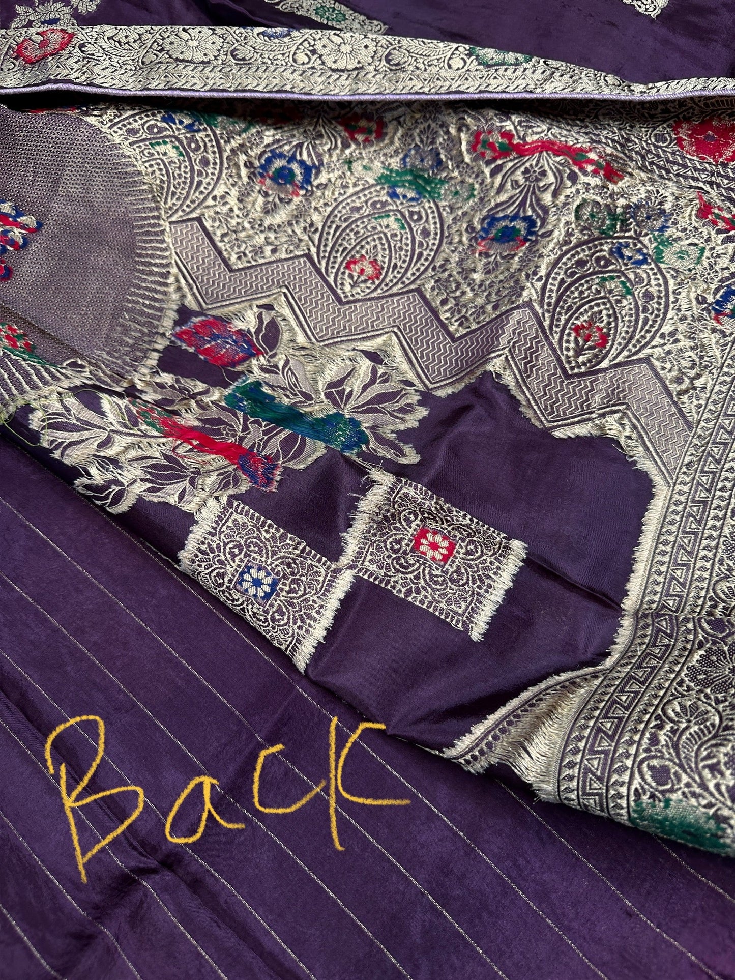 Plum Banarsi Munga Silk Saree
