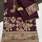 Plum Banarsi Munga Silk Saree