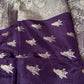 Plum Banarsi Peacock Weaving Silk Saree