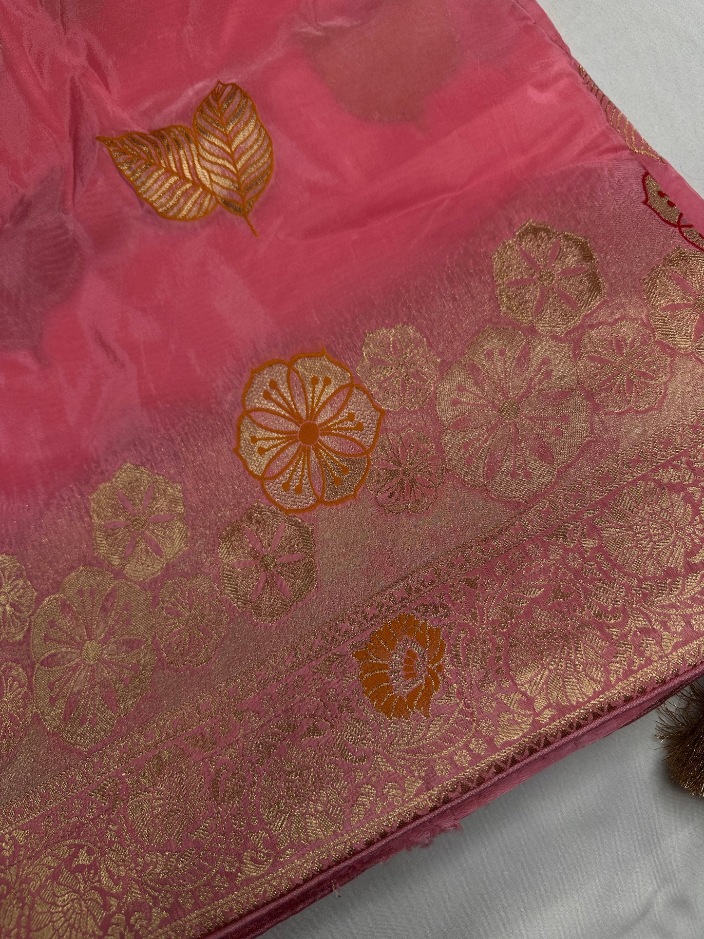 Pink Banarsi Weaving Silk Saree