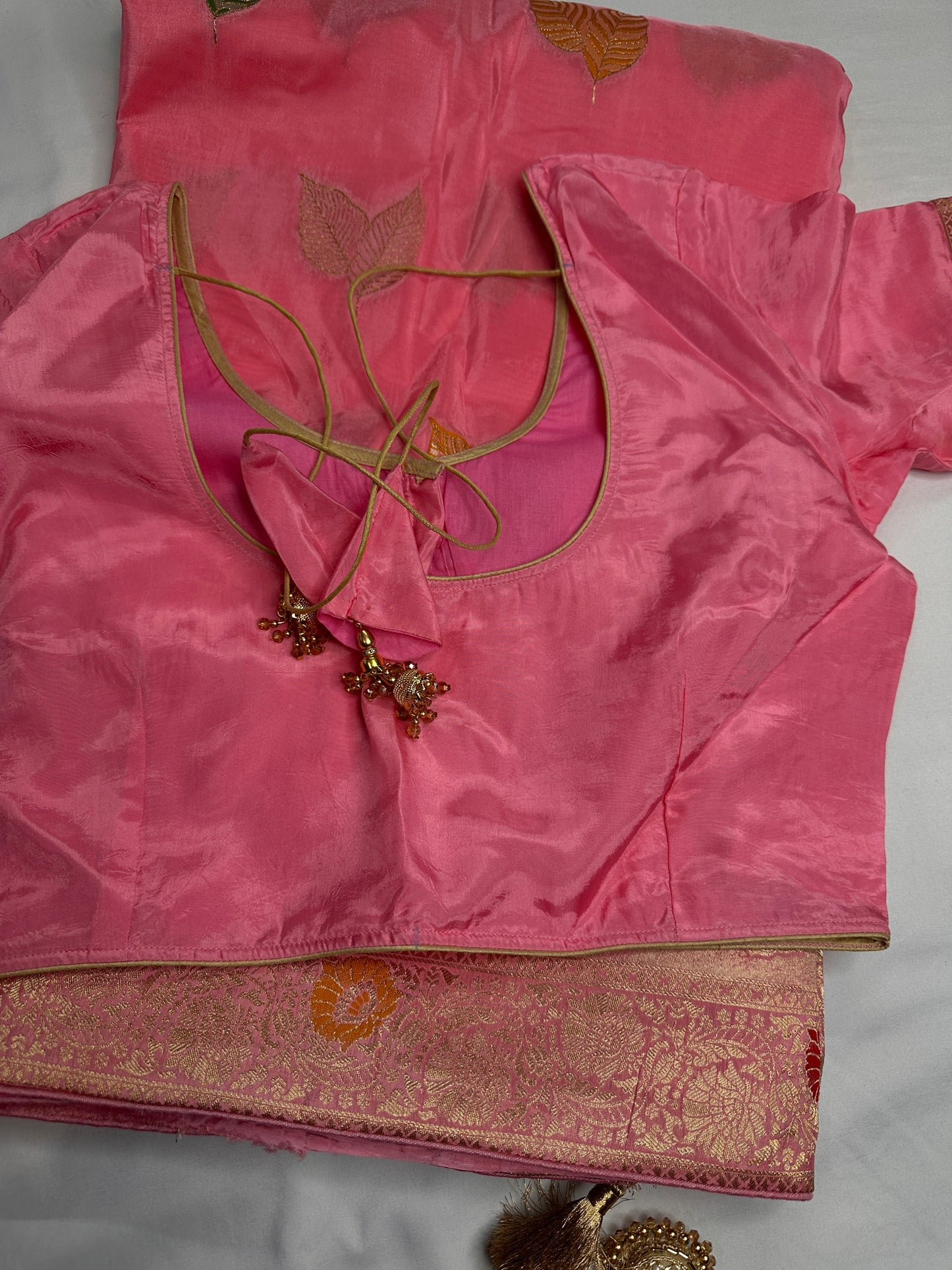 Pink Banarsi Weaving Silk Saree