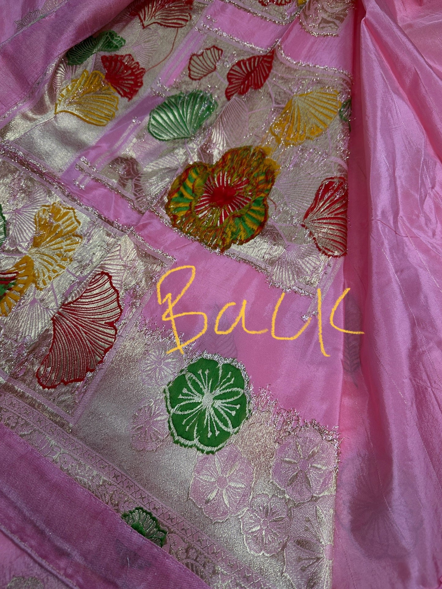 Pink Banarsi Weaving Silk Saree