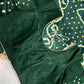 Bandhani Bhandej Green Modal Silk Saree
