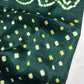 Bandhani Bhandej Green Modal Silk Saree