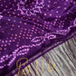 Bandhani Bhandej Purple Modal Silk Saree