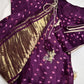 Bandhani Bhandej Purple Modal Silk Saree