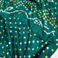 Bandhani Bhandej Green Modal Silk Saree