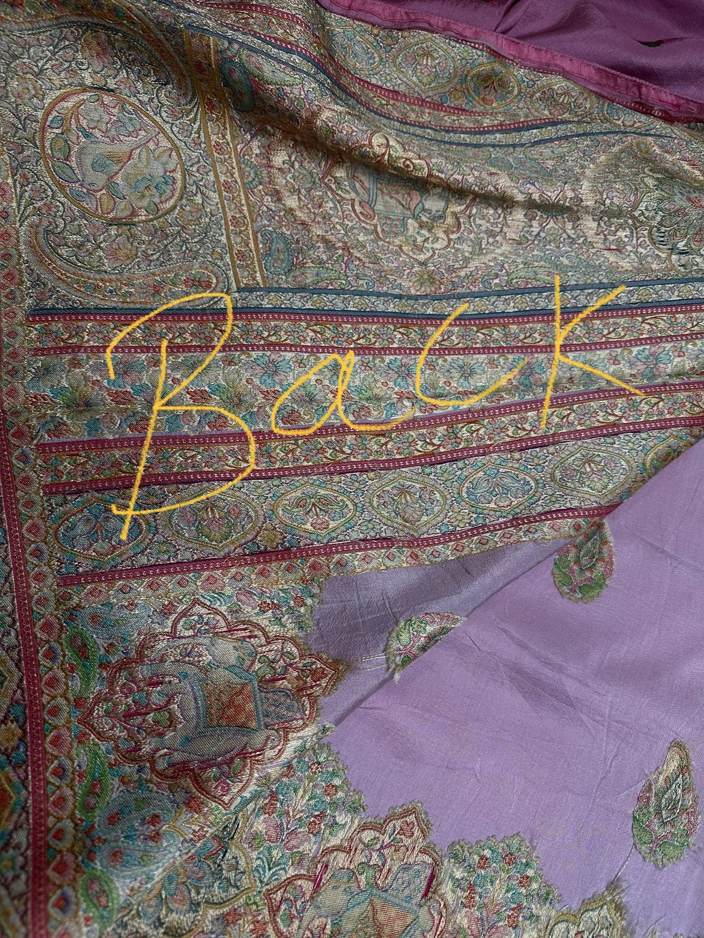Pasmhmina Silk Mauve Pink Weaving Saree