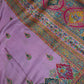 Pasmhmina Silk Mauve Pink Weaving Saree