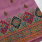 Pasmhmina Silk Mauve Pink Weaving Saree