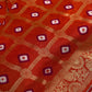 Bandhani Bhandej Gharchola orange Silk Saree