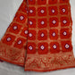 Bandhani Bhandej Gharchola orange Silk Saree