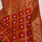 Bandhani Bhandej Gharchola orange Silk Saree