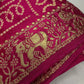 Bandhani Bhandej Pink Gajji Silk Saree