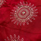 Pure Bandhani Bhandej red Gotta Patti Modal Silk Saree