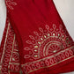 Pure Bandhani Bhandej red Gotta Patti Modal Silk Saree